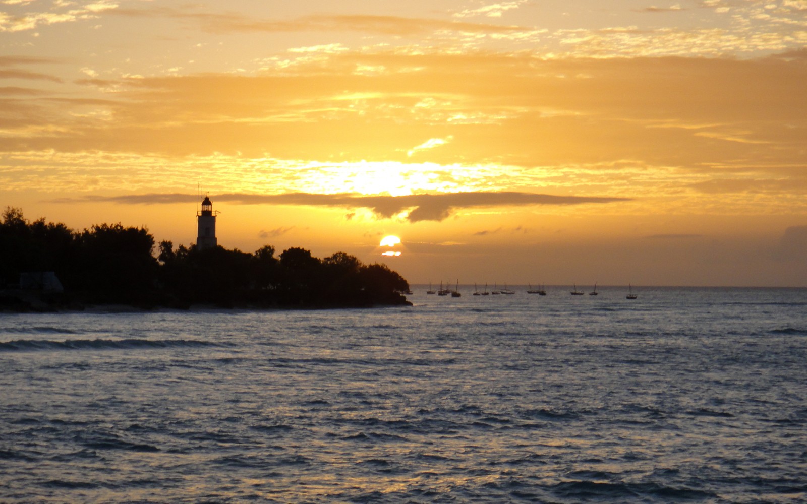 Nungwi Beach På Zanzibar Solnedgang