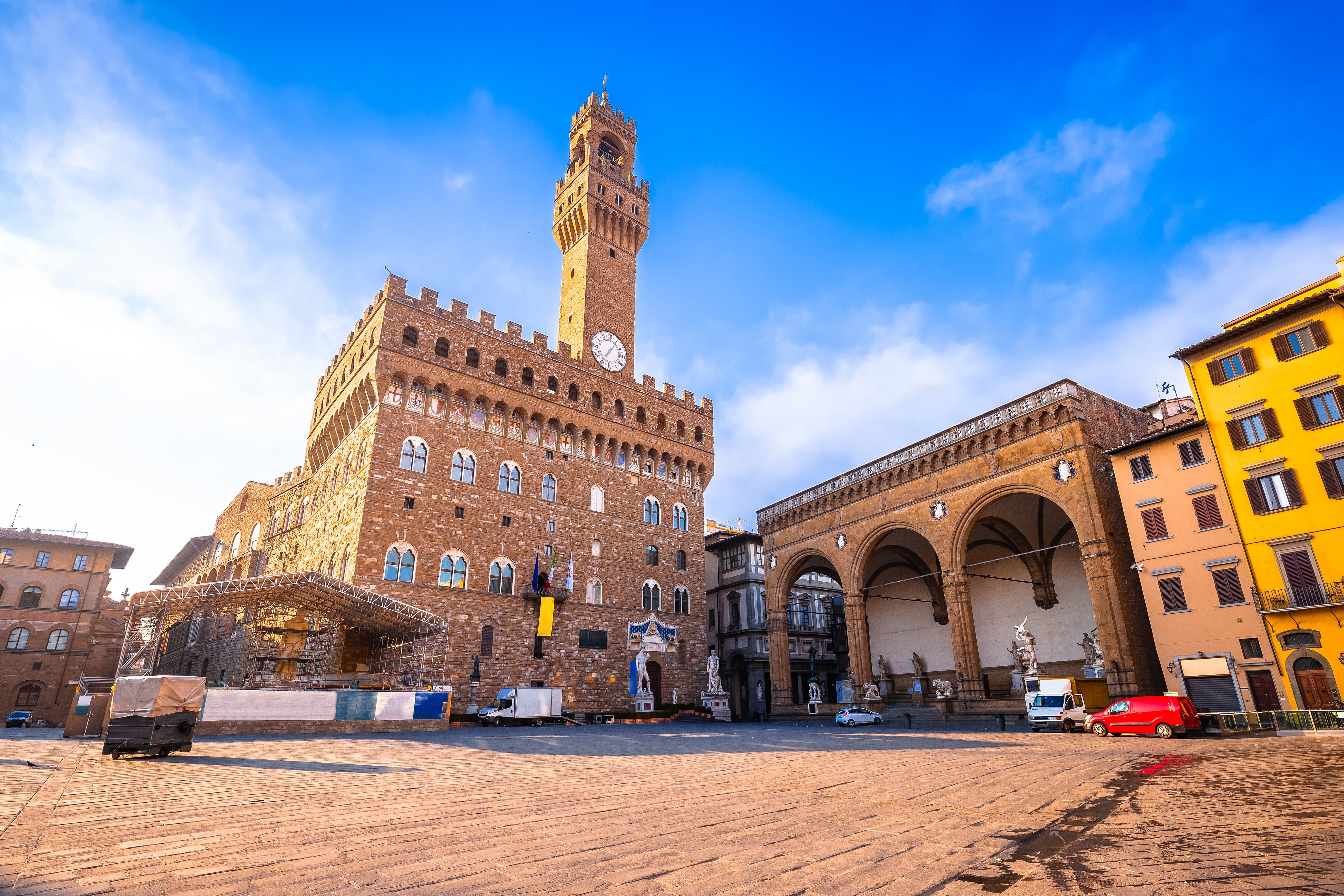 Shutterstock 2369298673 Piazza Della Signoria In Florence Square And Palazzo Vecchio View, Tuscany Region Of Italy