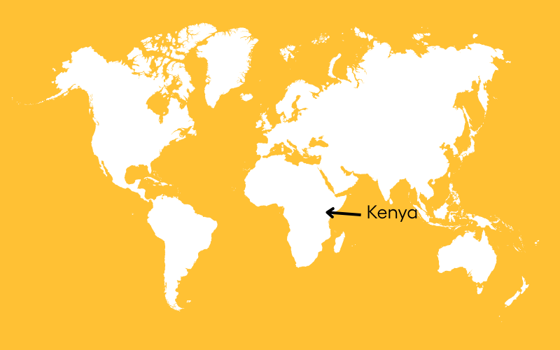 Kenya Verdenskort
