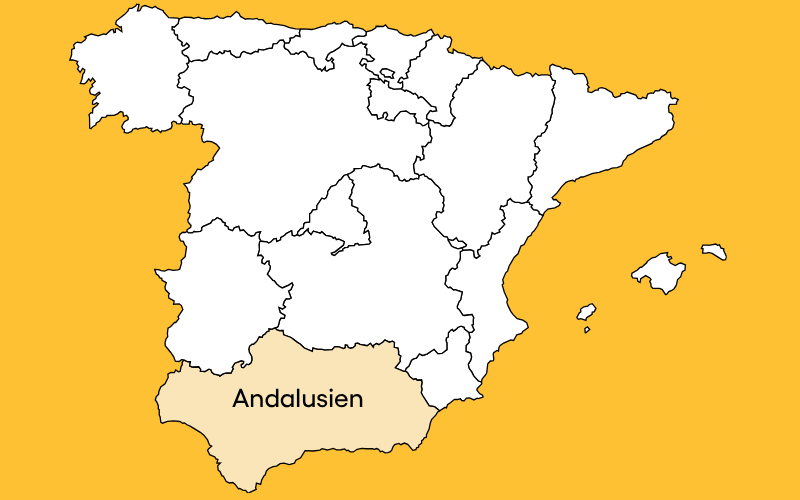 Andalusien Kort