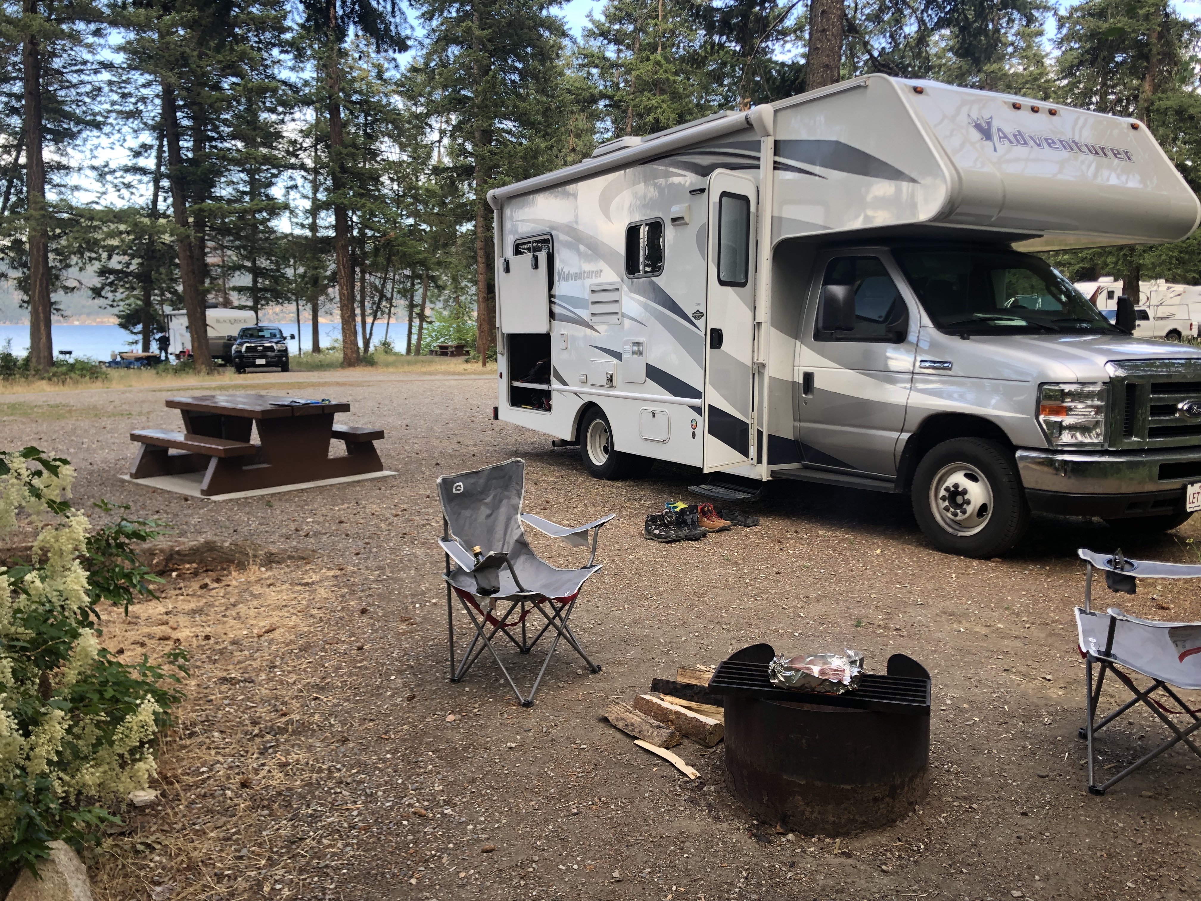 Campingplads i en af nationalparkerne