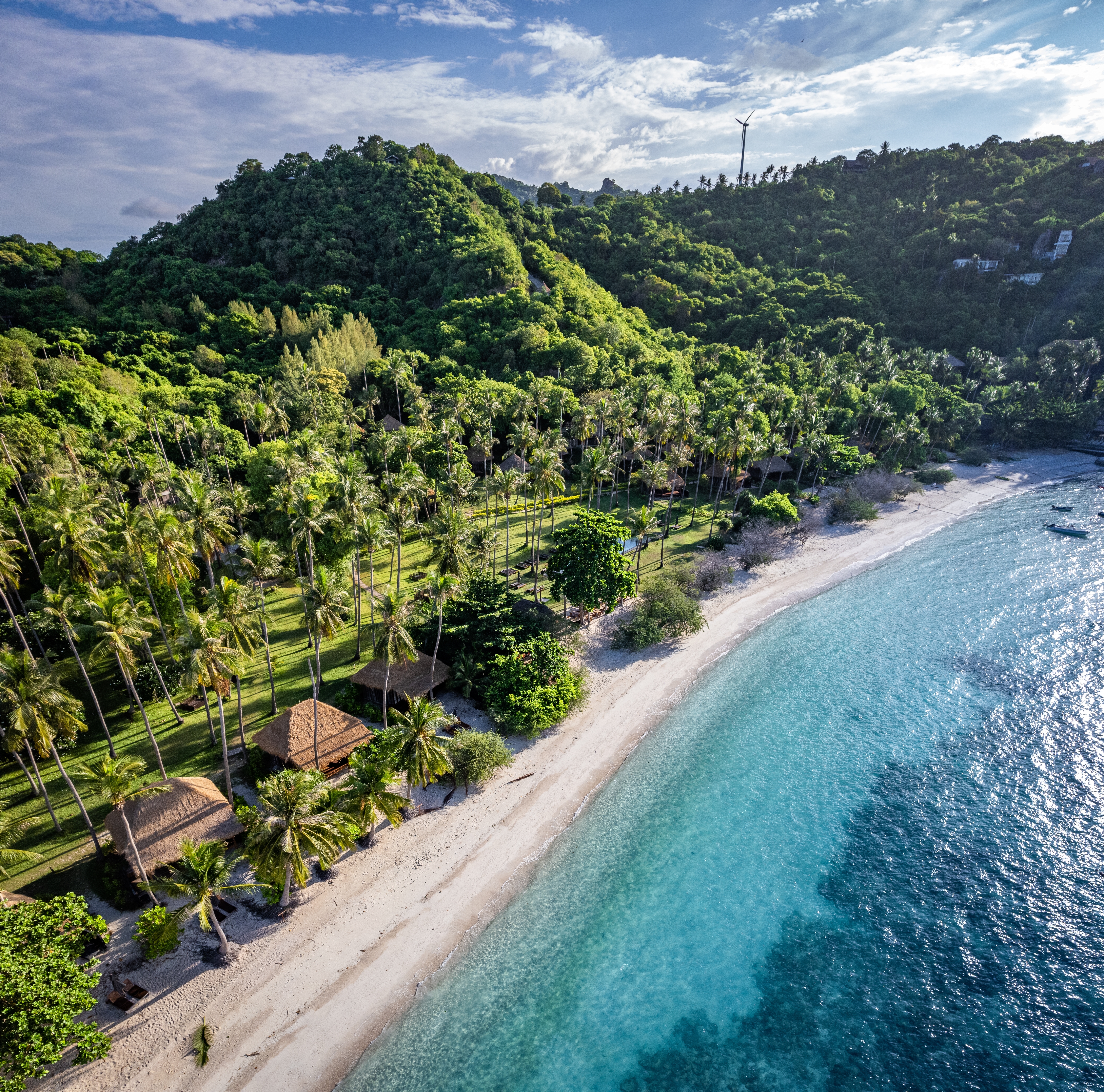 Shutterstock 2326338009 (Aerial View Of Haad Tien Beach And Resort In Shark Bay, Koh Tao, Thailand)
