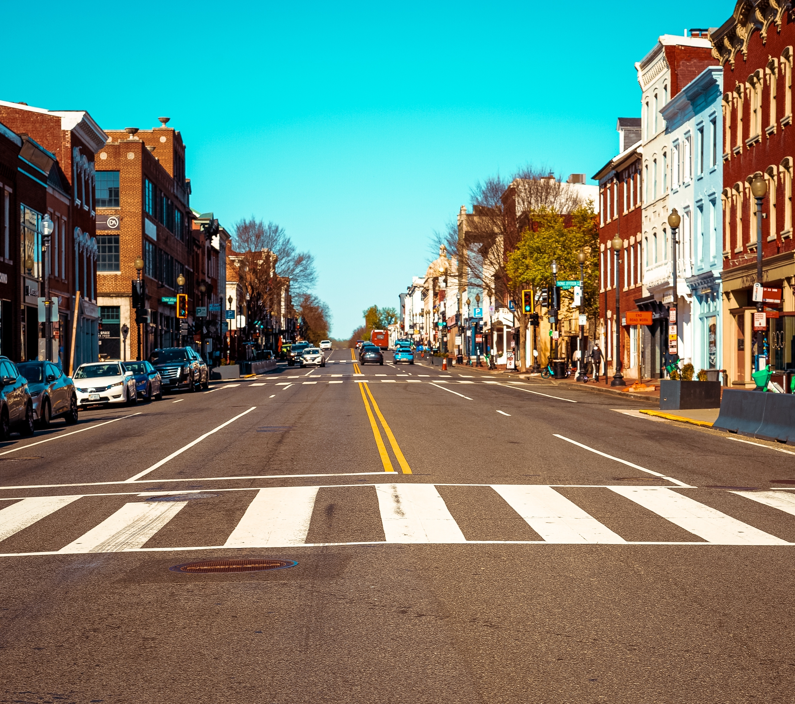 Shutterstock 2451977667 Crossing The Street On M Street In Georgetown, Washington DC