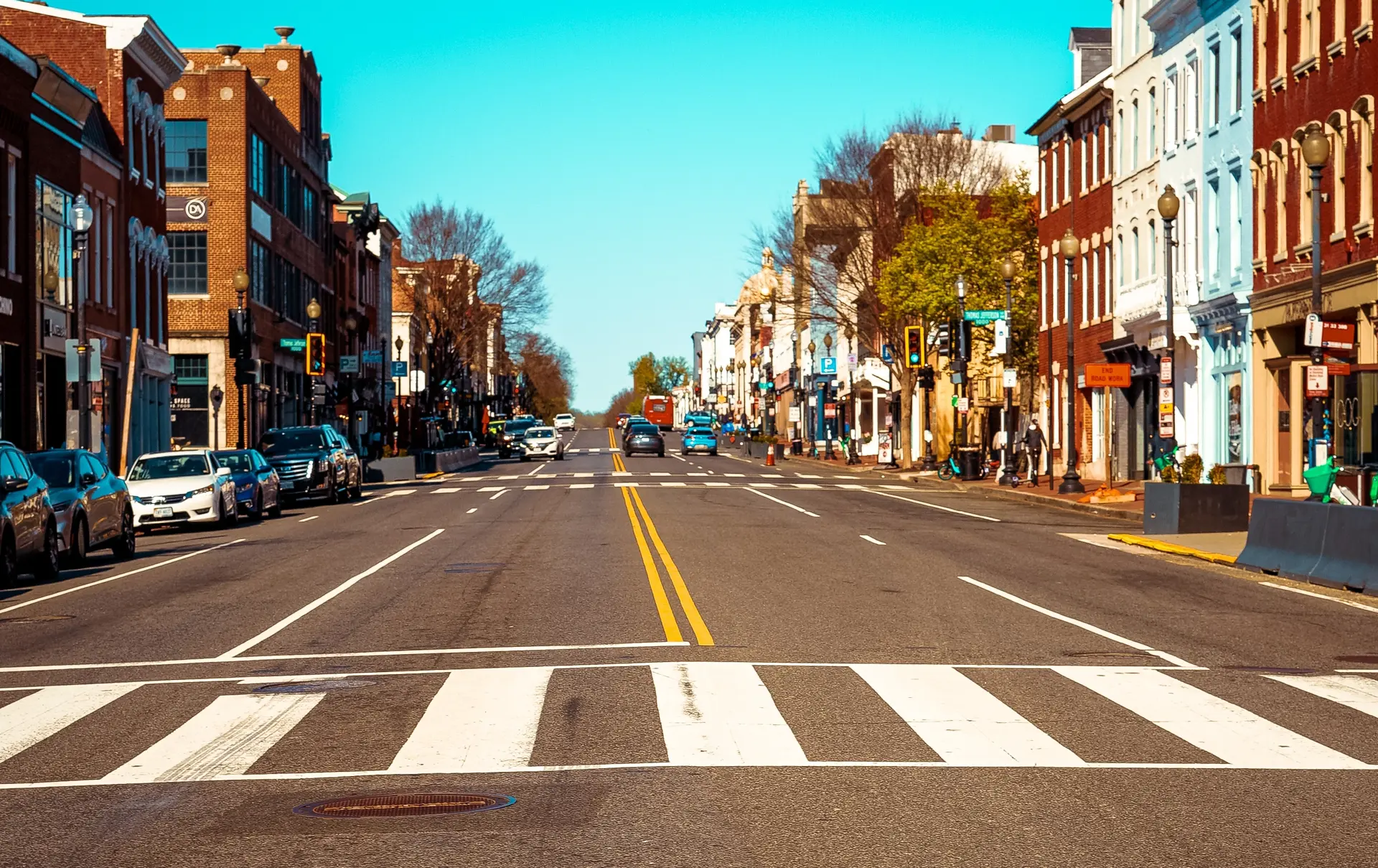 Shutterstock 2451977667 Crossing The Street On M Street In Georgetown, Washington DC