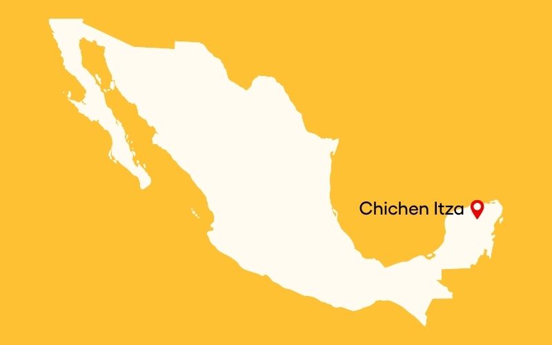 Chichen Itza På Kort