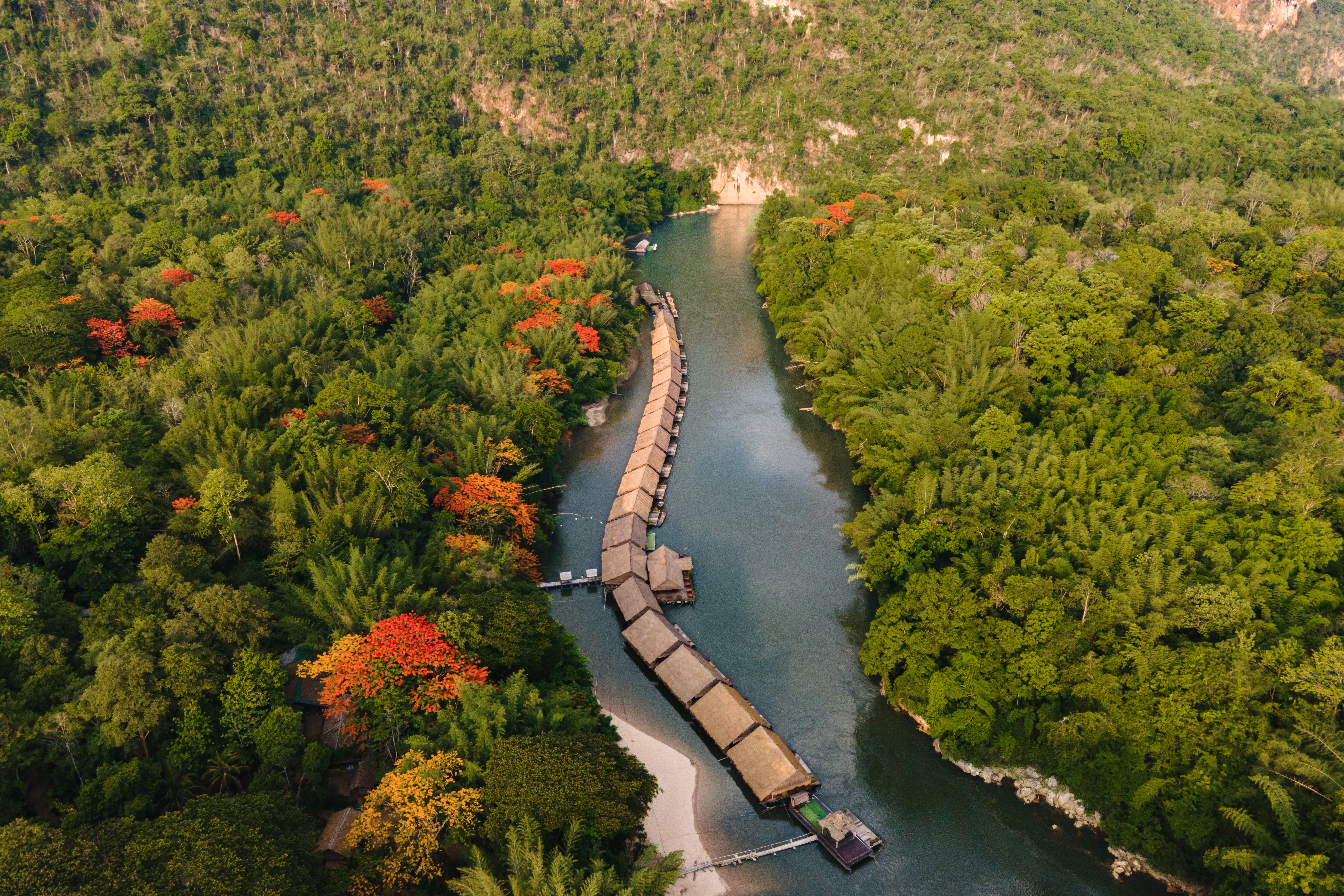 Hintok Camp River Kwai Resort Kanchanaburi หินตก ที่พัก กาญ1