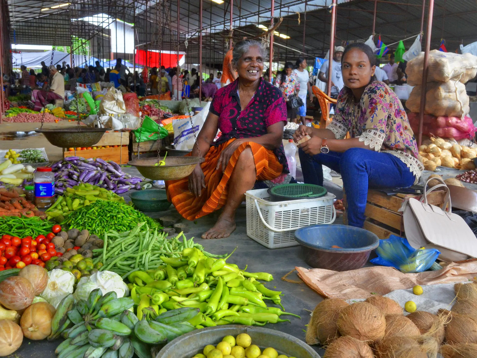 Shutterstock 1123092002 (Tangalle, Sri Lanka, April 12, 2018 In New Market Complex, Sri Lankan Farmers Sell Their Crops Of Fruits And Vegetables On Platforms In A Hall.)